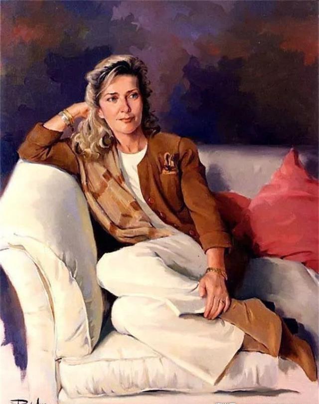 西班牙艺术家人体油画中的美女形体曼妙,有着性感迷人的曲线