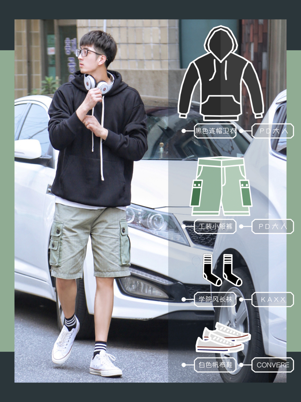 不管是连帽的卫衣还是套头的卫衣,春春穿搭里面,黑