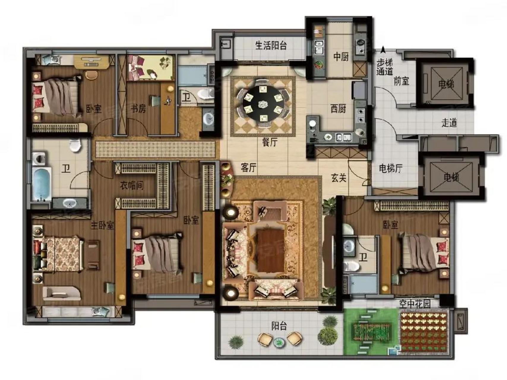 基本上没什么缺点,北侧的餐厅,厨房空间相当雅致,南向配置了三个卧室