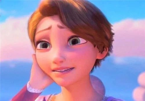 迪士尼公主剪完短发后,艾莎颜值下降一半,长发公主老了10岁