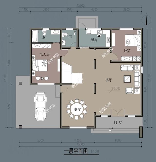 宽12长15米建房图图片