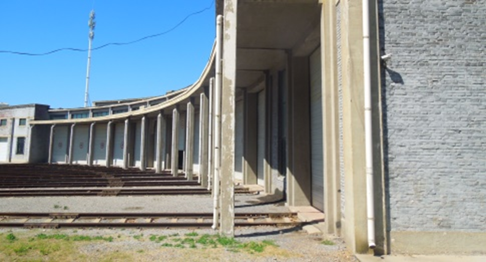 秦皇岛历史保护建筑山海关机务段机车扇形库展示二