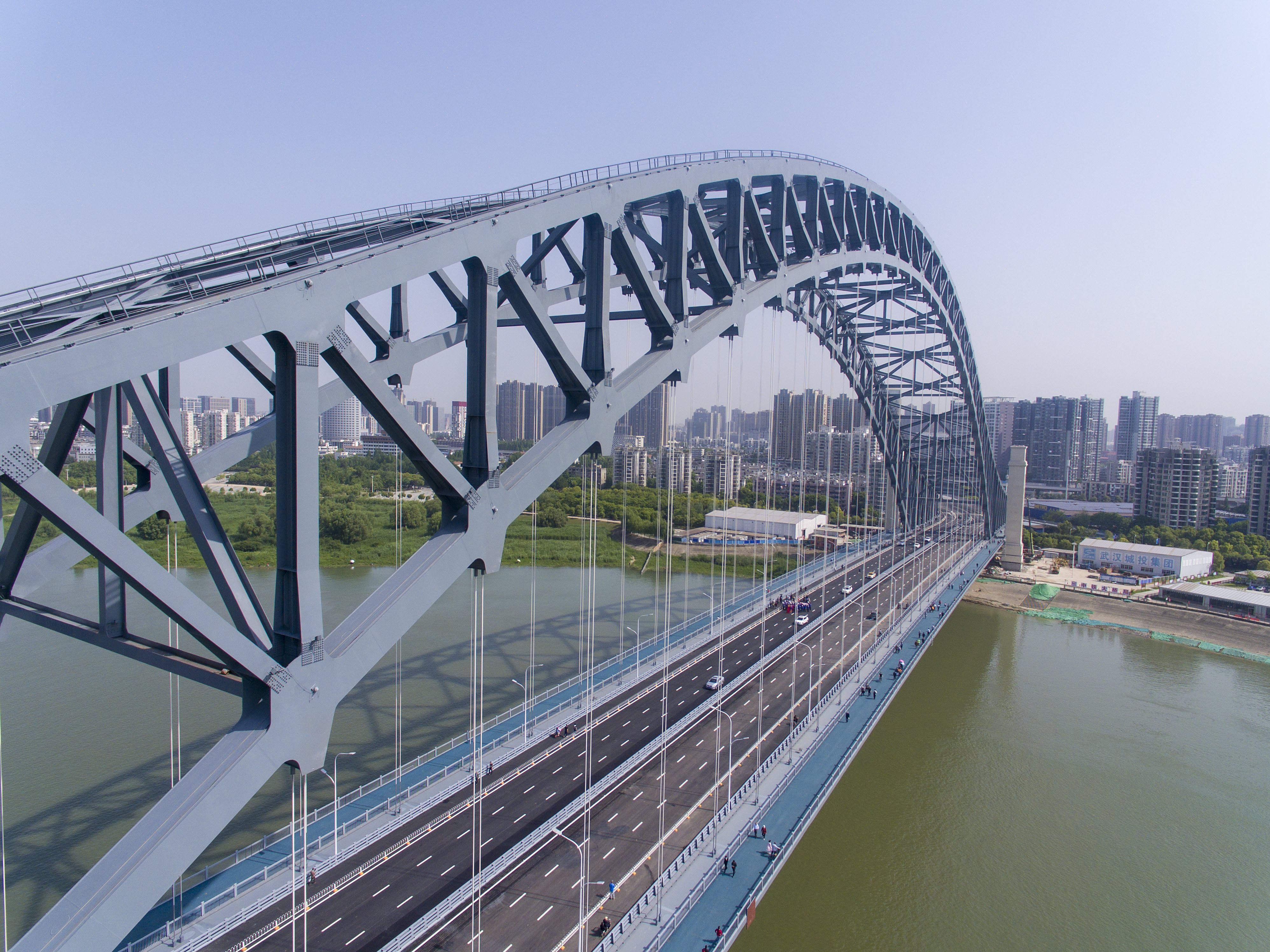 武汉汉江湾桥正式通车(2)