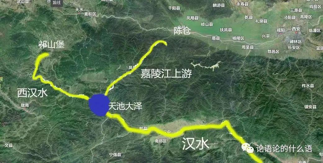发源于陕西省凤县代王山和发源于甘肃天水市齐寿山的两条河都流入天池