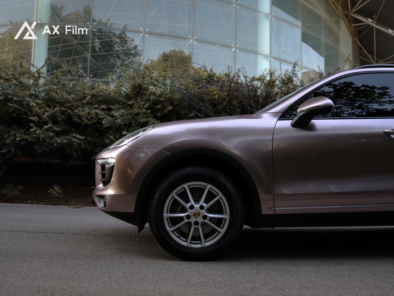 保时捷卡宴改色贴膜axfilm冰莓粉,满足你的浪漫情怀