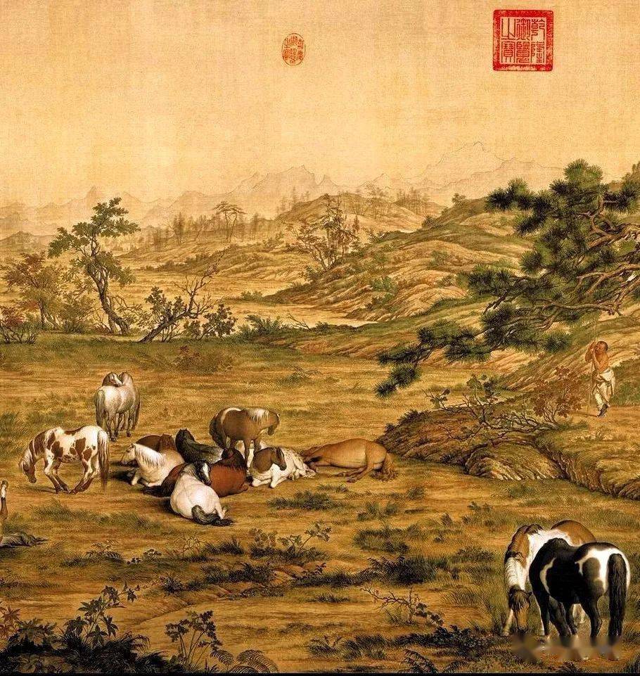 价值连城的中国十大传世名画之十:清代·郎世宁《百骏图》