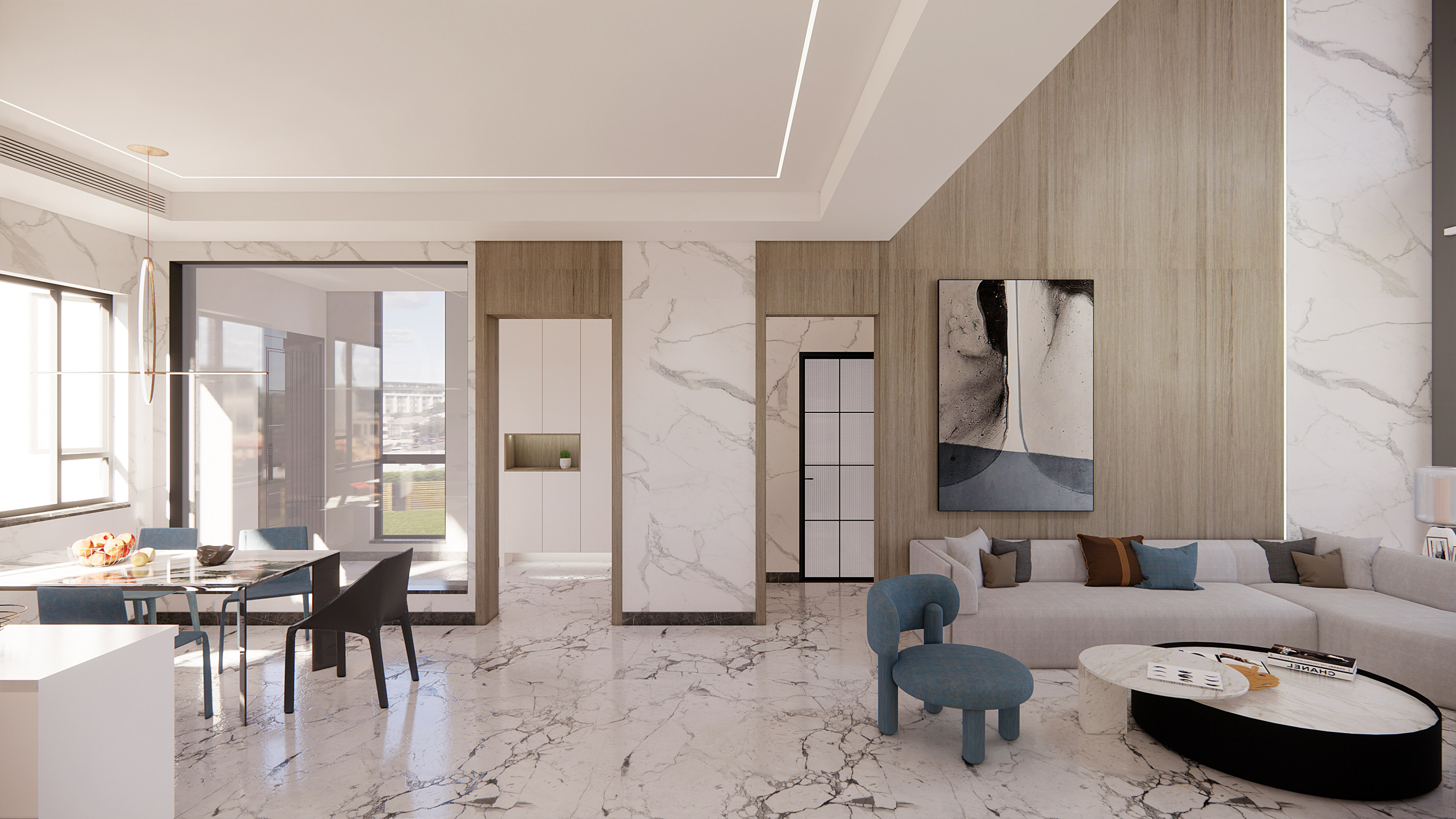 卓越青竹湖170平米现代轻奢风格复式装修效果图