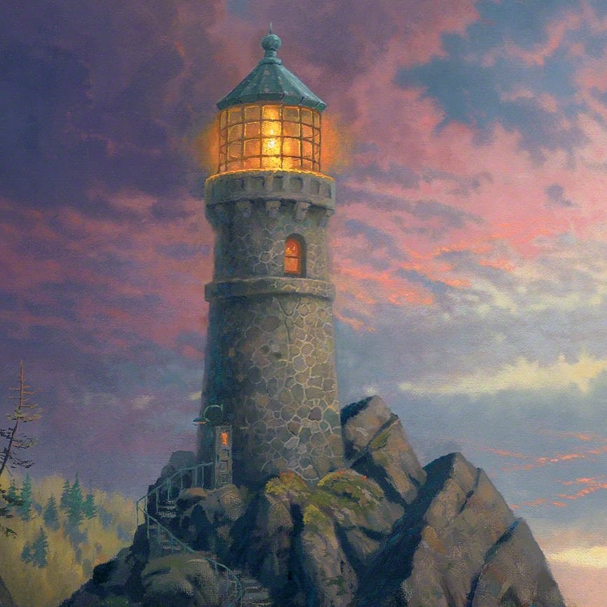 灯塔的油画(42张)