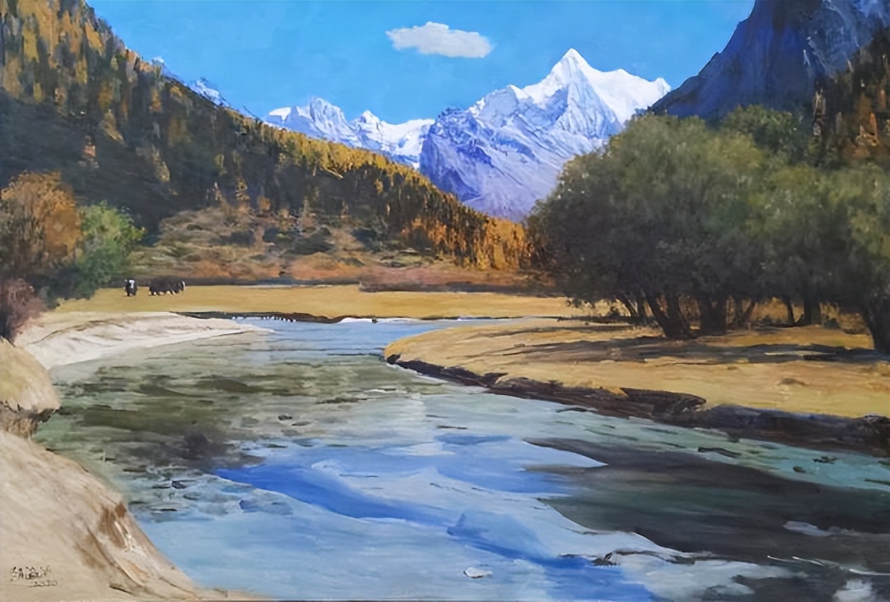 艺术里的中国当代著名油画家赵瀛洲作品欣赏