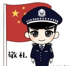 警察敬礼头像图片