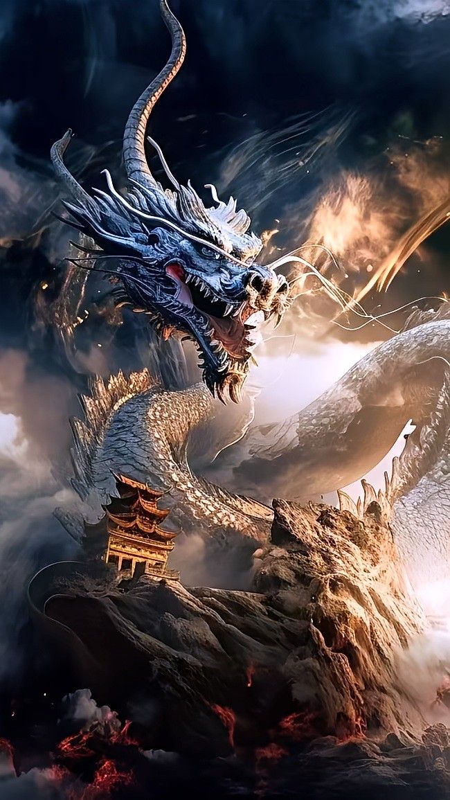 绘画之龙:魅力迷幻,无限想象的艺术奇观(超酷龙图壁纸)