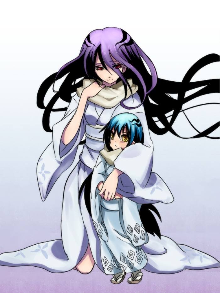 游戏王卡牌中的雪女系列,一位像异界灵契,另一位像雪丽