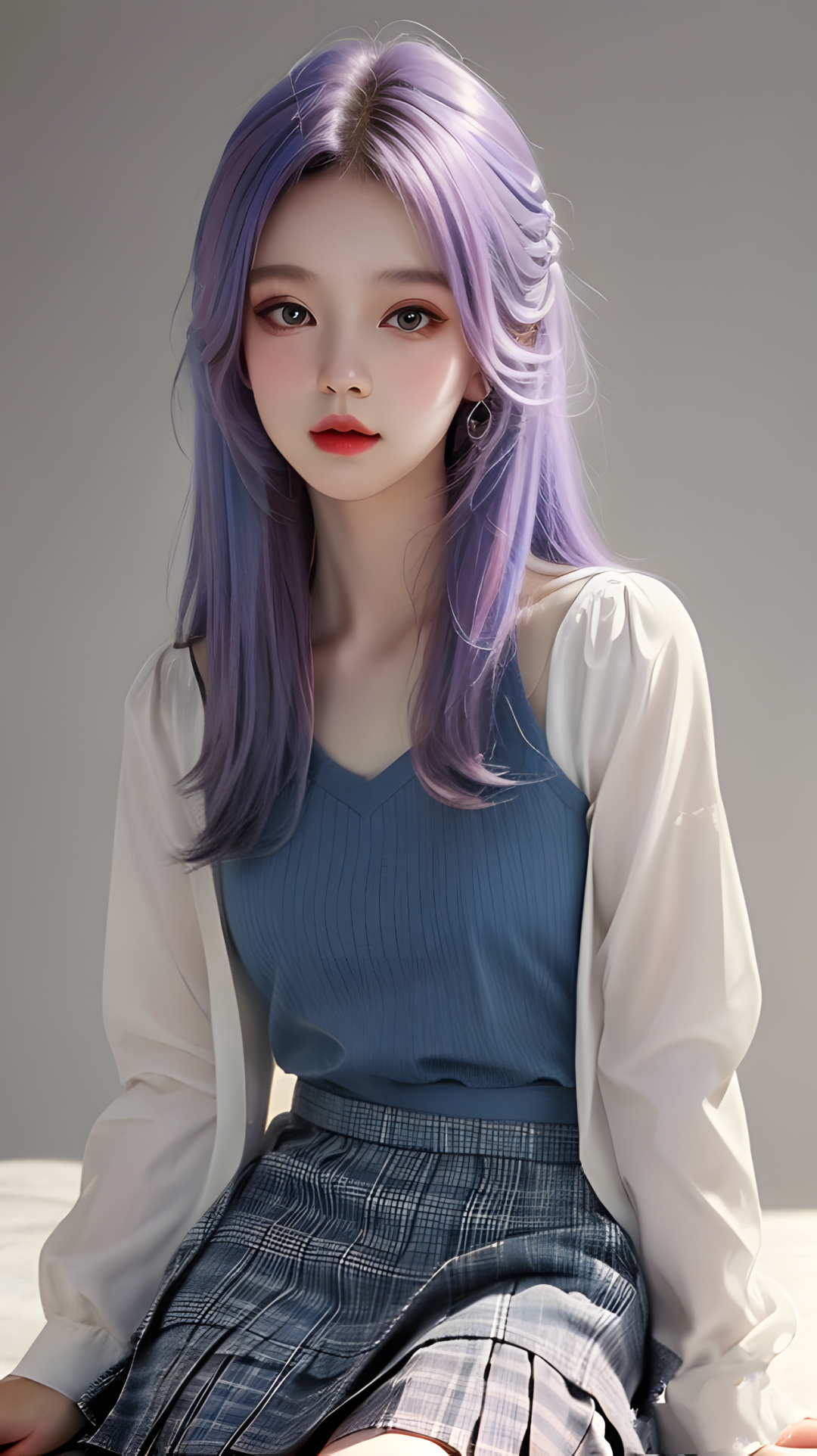 ai少女壁纸|如水一般的美人