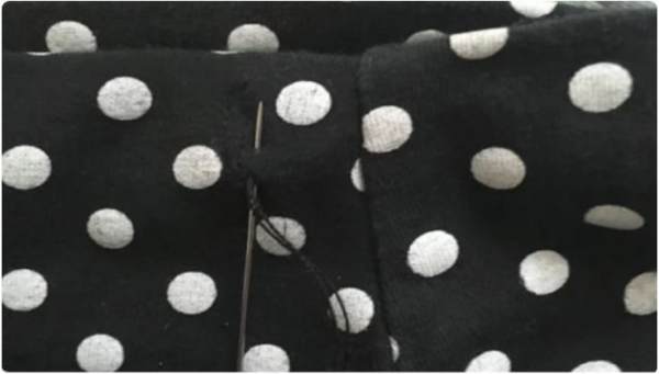 裙腰大了改小针法简单