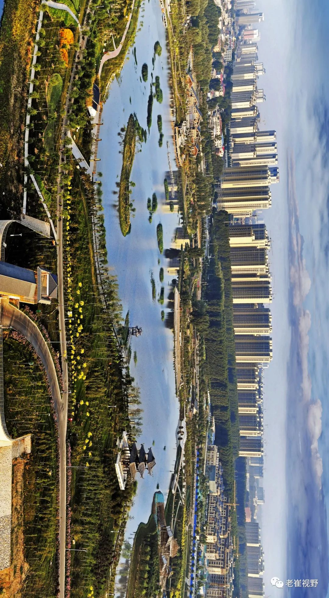 航拍视角:滏阳河,流出了邯郸的十大美丽园林