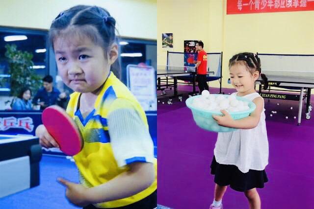 6岁乒乓球小姑娘李依依,爱哭鼻子的 "小小福原爱"