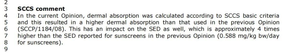sccs 初步评估4%浓度的4-甲基苄亚基樟脑在化妆品中不认为是安全