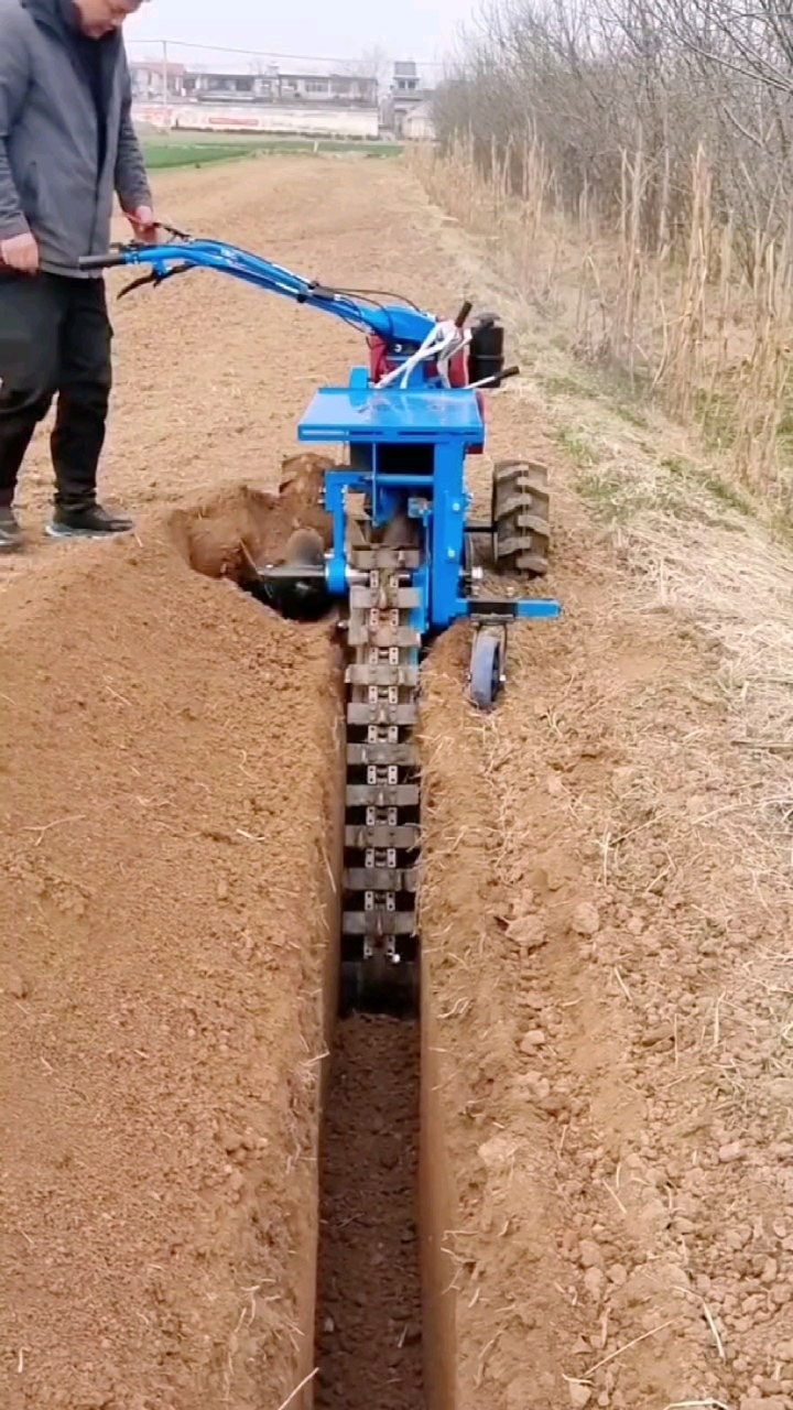 多用手扶链条开沟机,挖沟机厂家直销