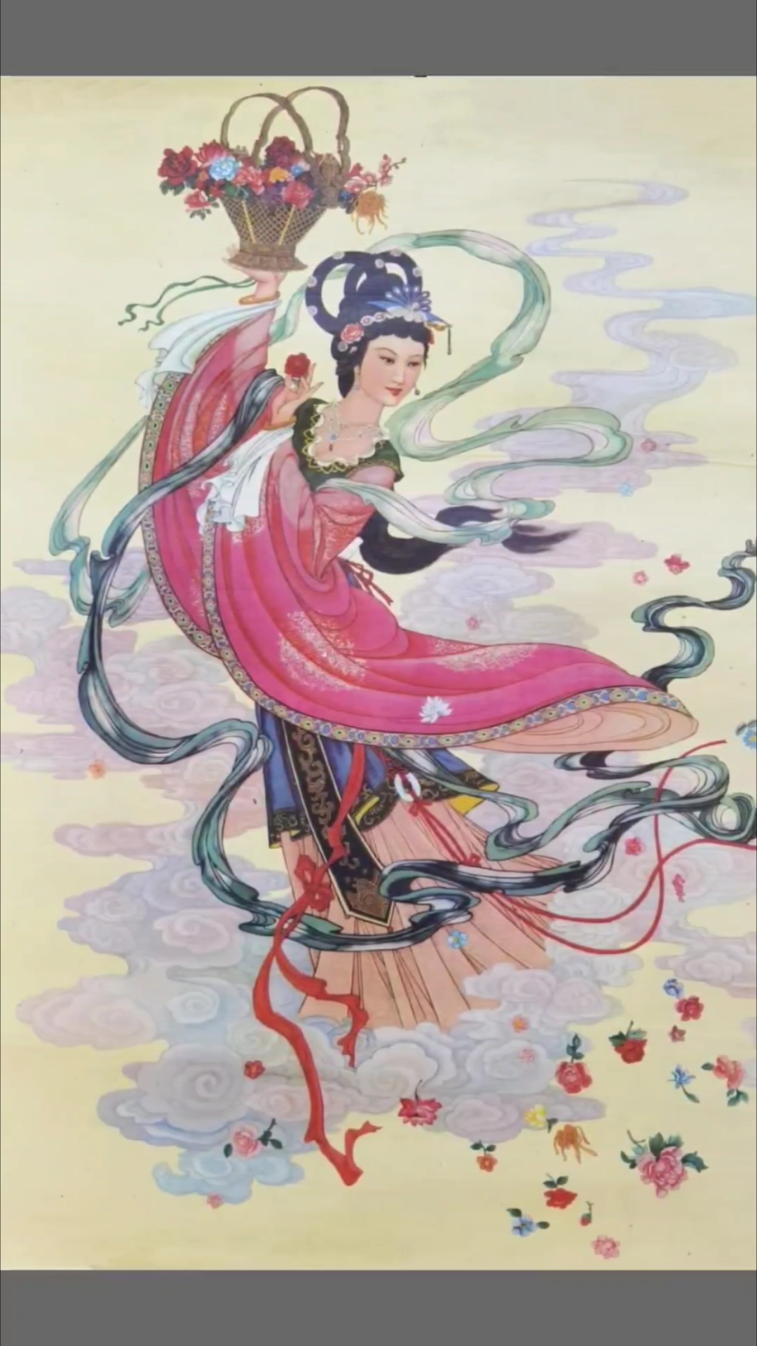 80年代年画《天女散花》高景波
