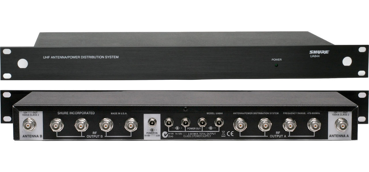 shure 舒尔 ua844 swb-lc 天线分配器