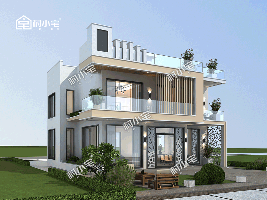 简约时尚的二层现代风户型超绝