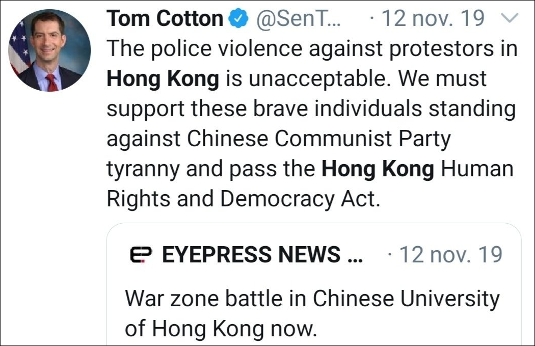 推荐世界驰名双标！这些美国政客曾力挺香港暴徒，如今打脸吗？