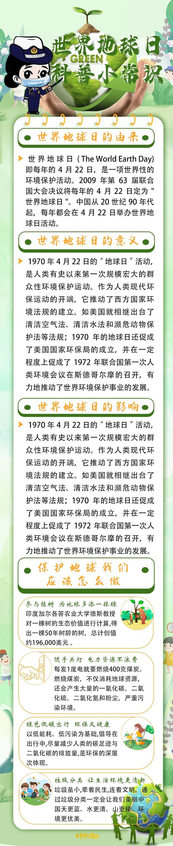 一张图带您了解世界地球日科普小常识