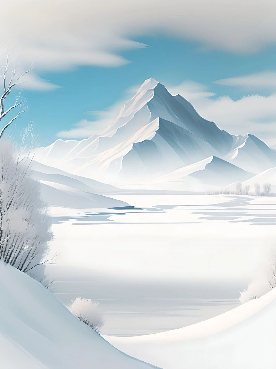 空灵之美-极简山水系列 15 极简山水画不仅是一种艺术形式,更是一种