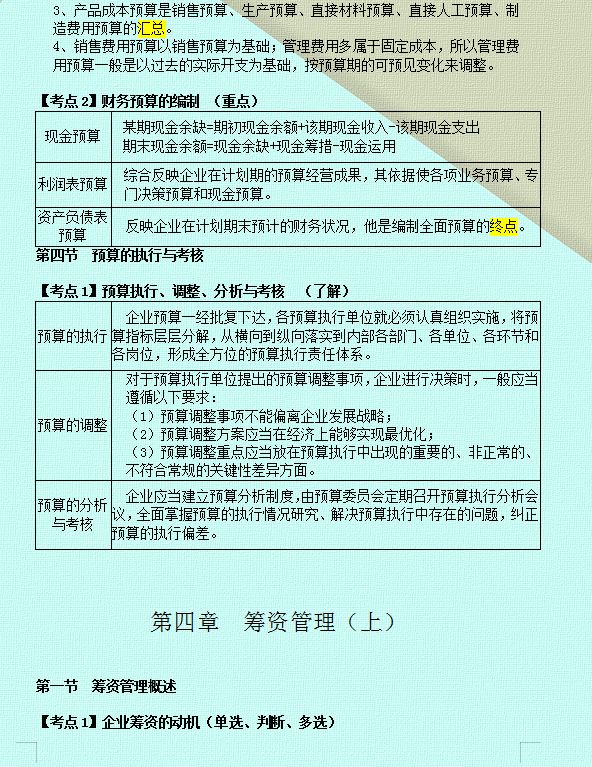 7天85分!月薪2万的老会计整理:70页中级财务管理,中会考试必看