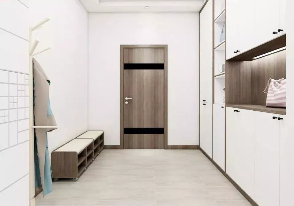 1,常见走廊型玄关柜设计