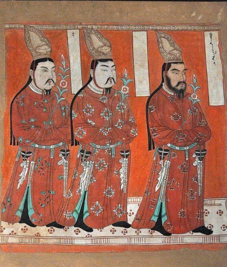 高昌回鹘的壁画:身穿汉服的回鹘官员