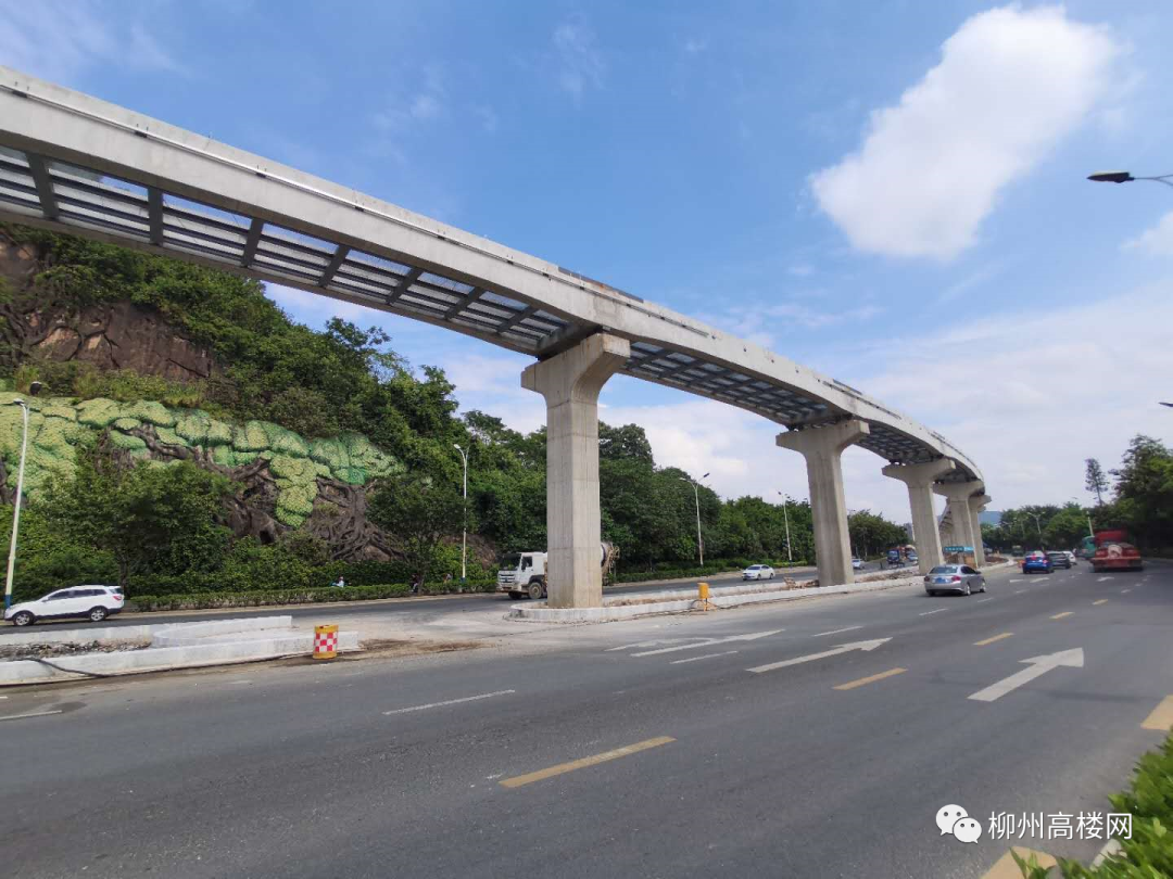 广西柳州轻轨示范线即将开通试运行!2号线迎来最新进展!