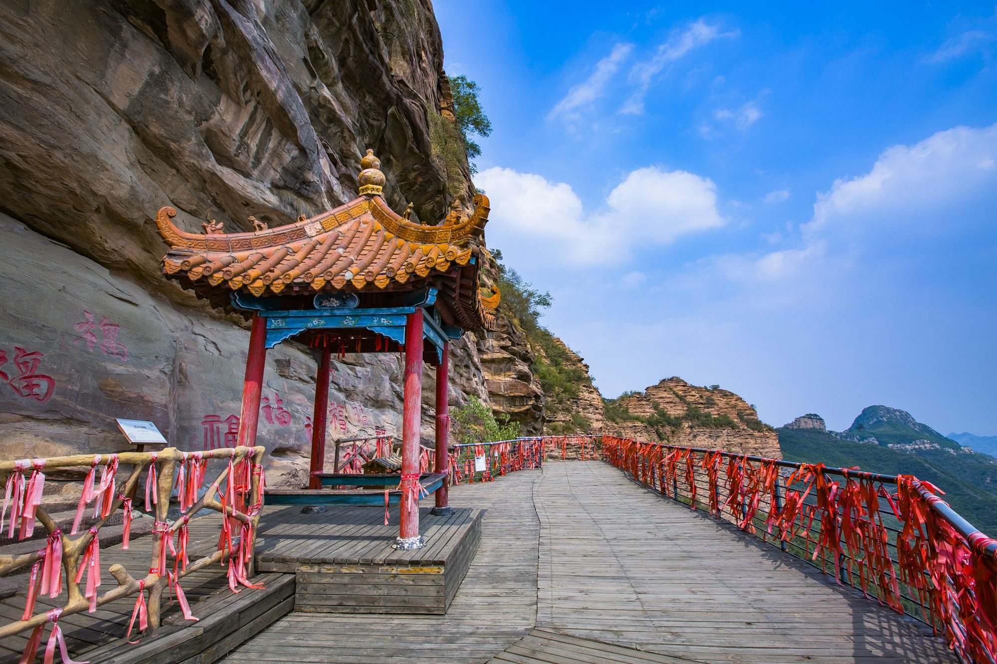 河北邢台天台山,风的艺术节,秀丽的风景中随处是风的元素