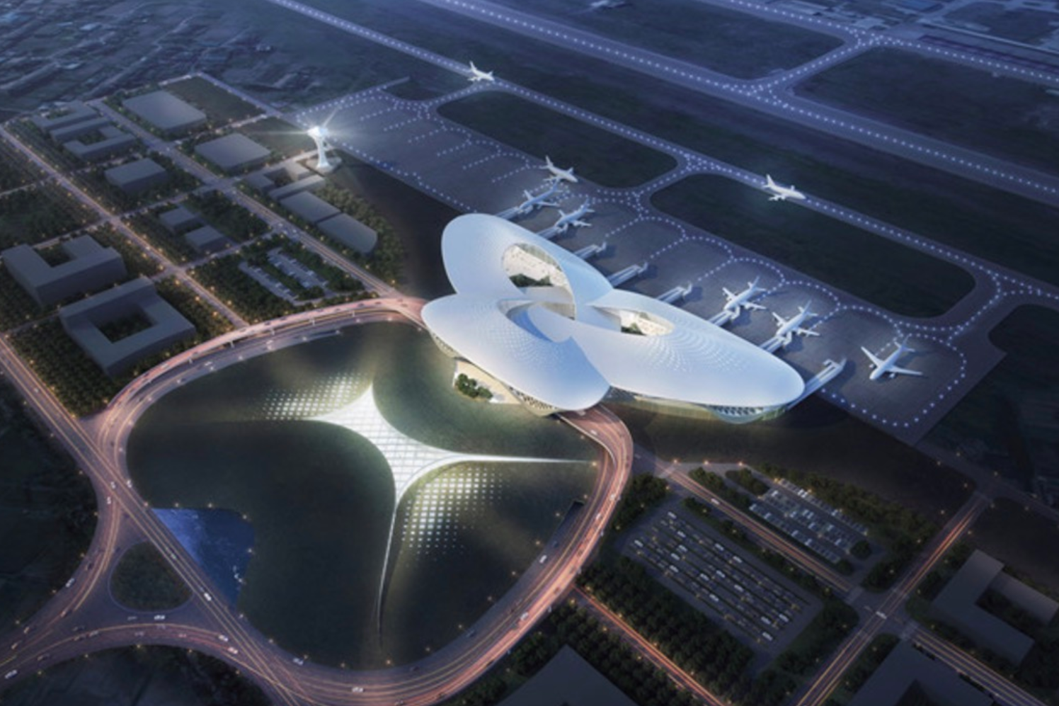 浙江军民合用机场扩建,项目占地1100亩,工期36个月,成地标建筑