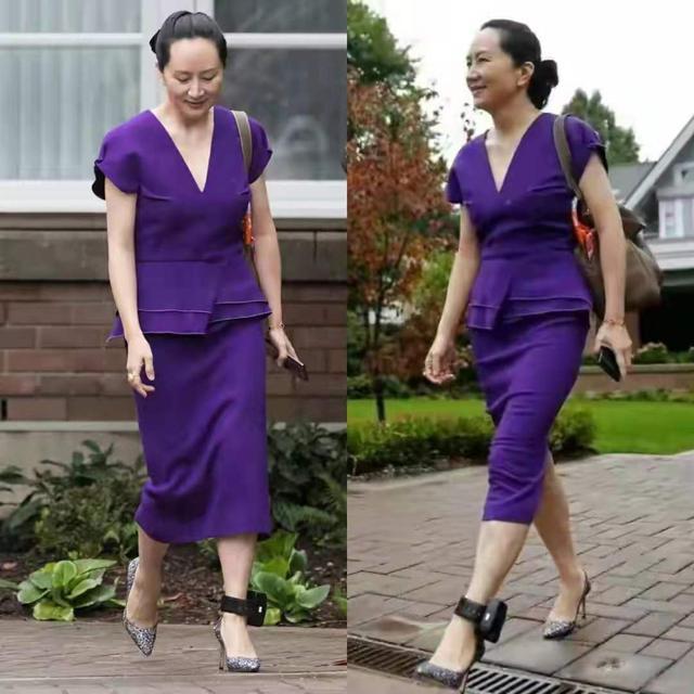 "孟晚舟"优雅到骨子里:光腿穿大衣,裙也不上膝,照样美得高级