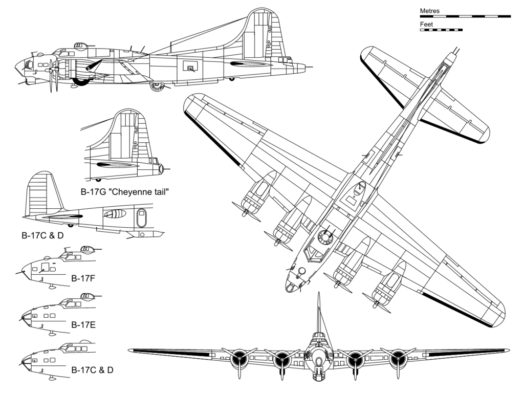 b-17轰炸机怎么画图片