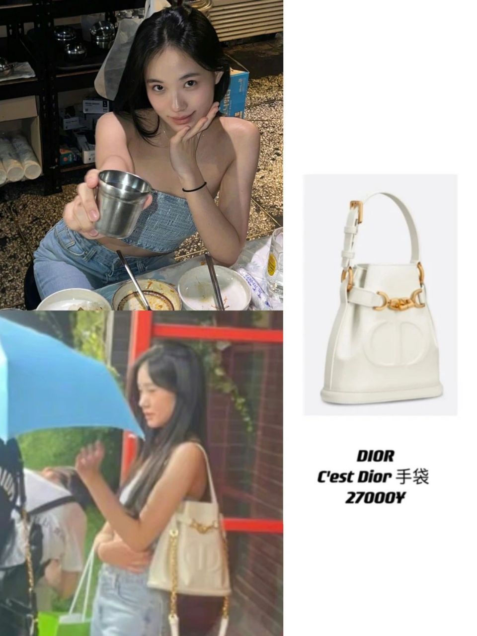 小s带仨女儿游韩国,俩女儿自己赚钱背迪奥.