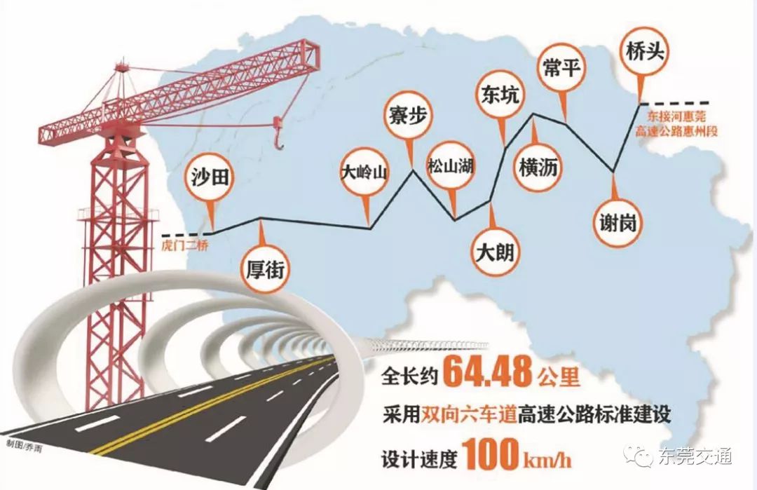 莞番高速全程线路图图片