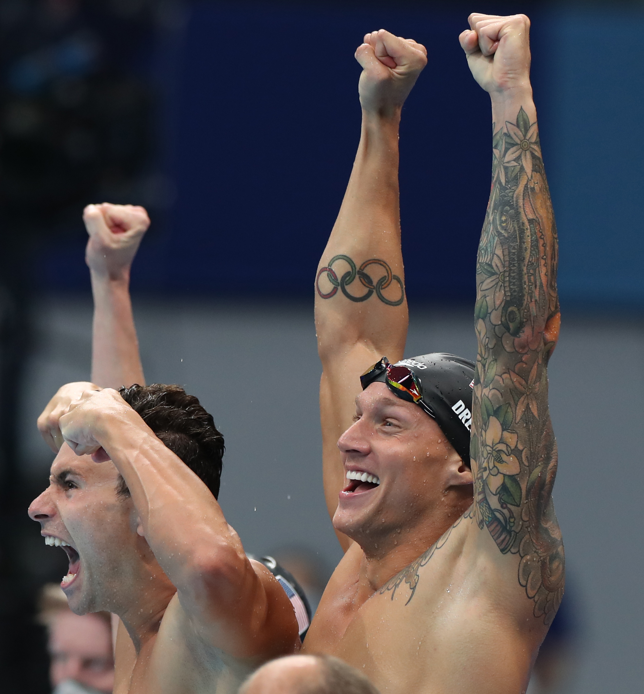 游泳——美国队夺得男子4x100米自由泳接力冠军