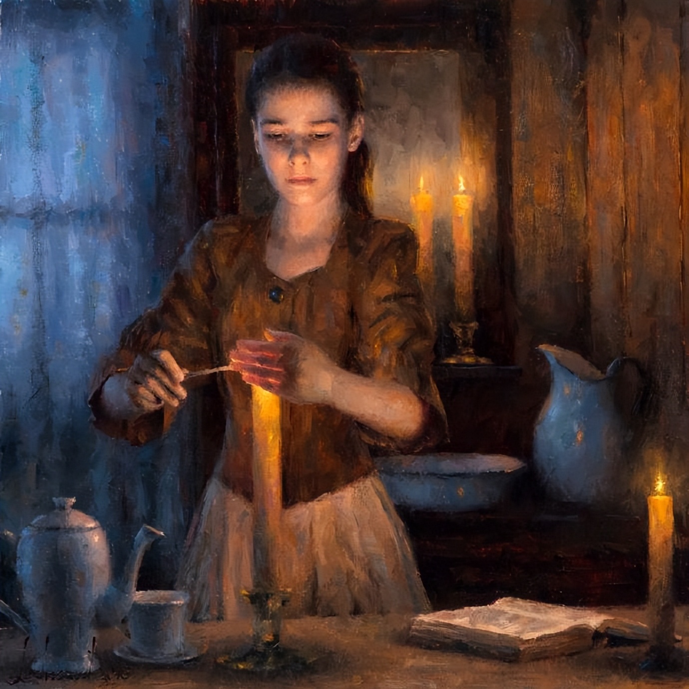 波兰写实主义油画家damian lechoszest人物油画作品