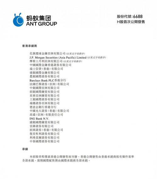 利弗莫尔证券承销蚂蚁集团港股新股,仅1小时即火爆超额认购!