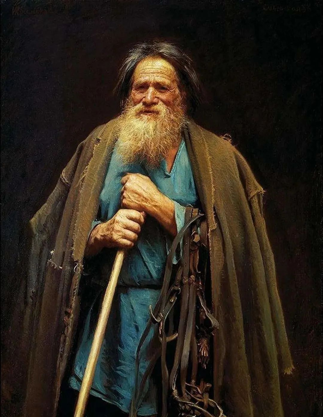 俄国巡回展览画派中最善于刻画人物神态的画家克拉姆斯柯依