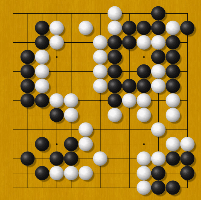 黑棋收官的正解图如下