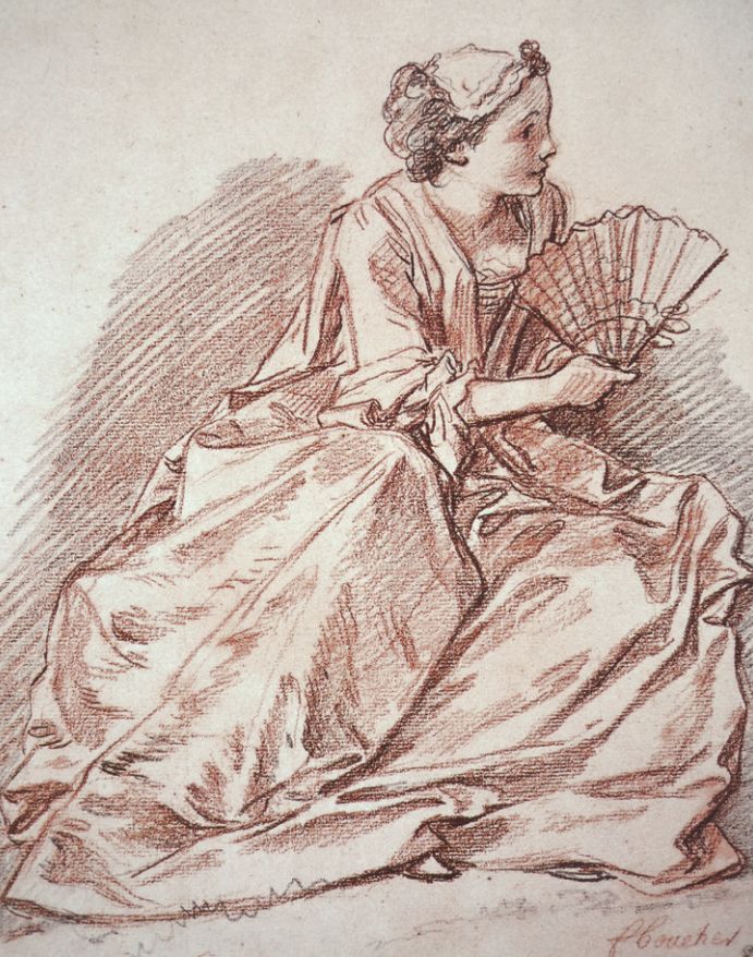 欧洲艺术家洛可可派代表弗朗索瓦布歇素描作品欣赏