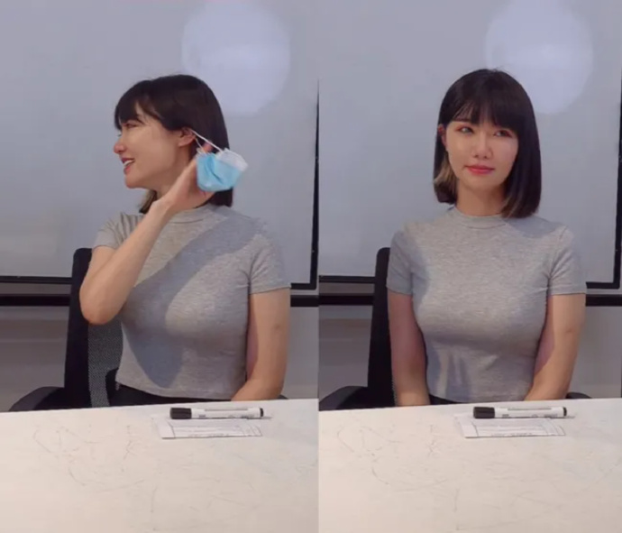 "黄金眼"郑女士摘口罩露脸,一月吸粉89万,脸型充满"科技感"