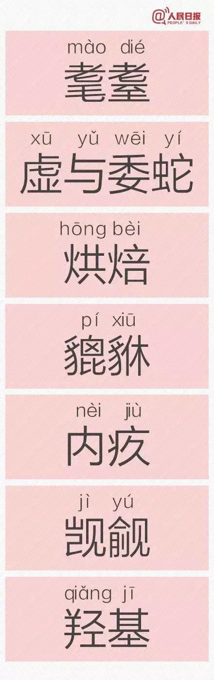 人民日报公布一批易错字,快来看看你读对了没?插图10 人民日报公布一批易错字,快来看看你读对了没?插图10