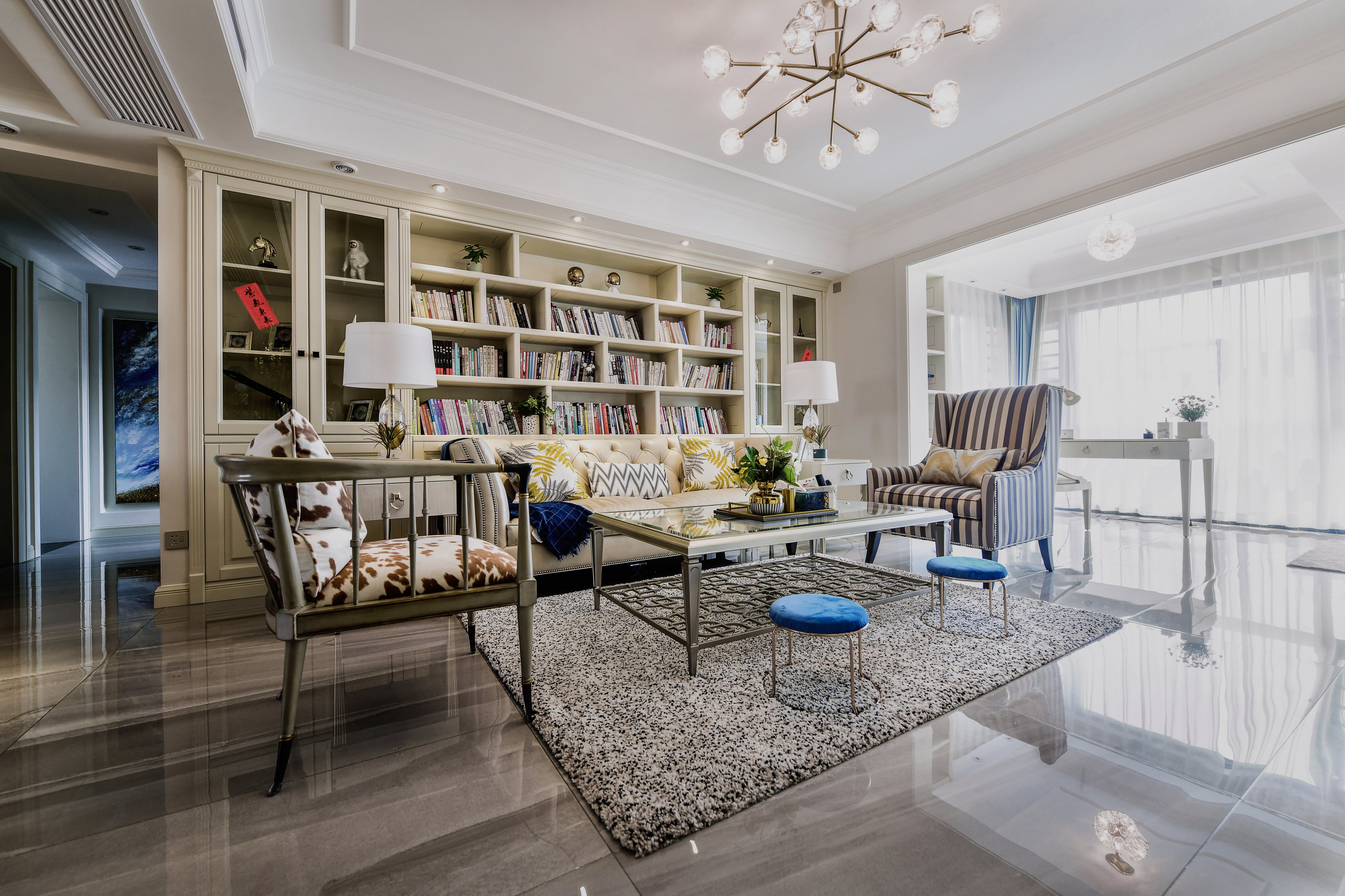 汇金城180平米美式轻奢风格平层装修效果图