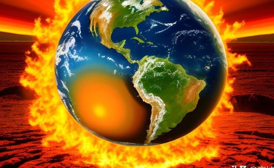 夏季高温使地球已经沸腾,海洋极度变暖如热水浴,陆地上大火肆虐