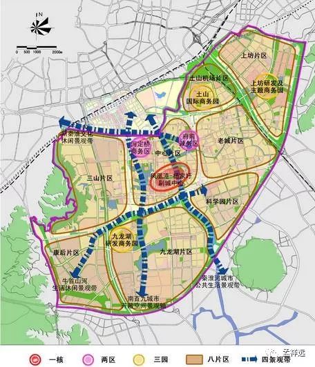 根据早先规划,土山机场片区的范围西至外秦淮河,东至宁杭高速公路,南