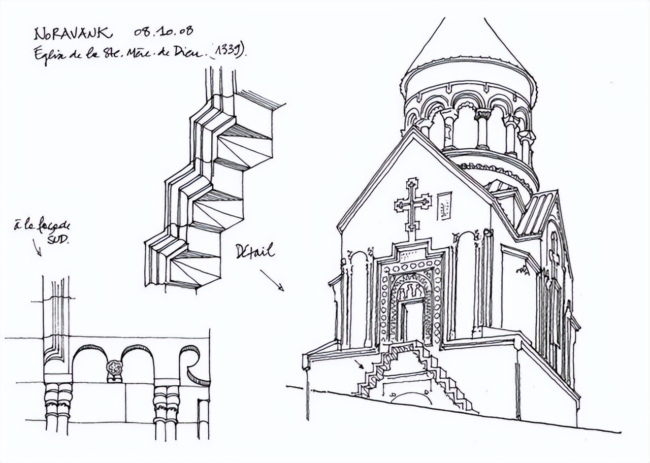 素描建筑线稿素材